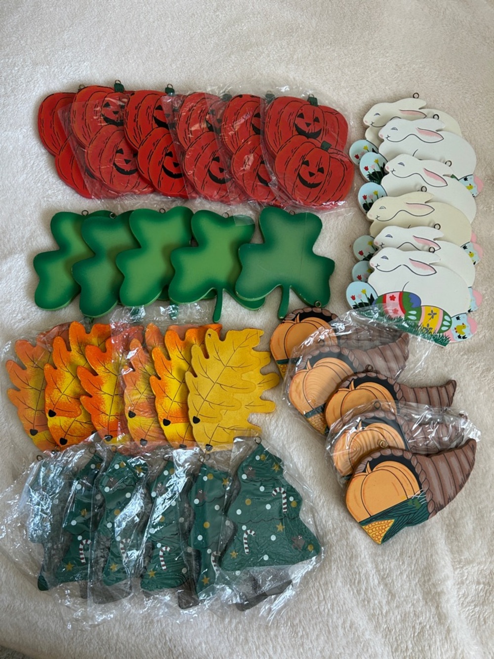 Seasonal Wooden Cutout Garland Mix